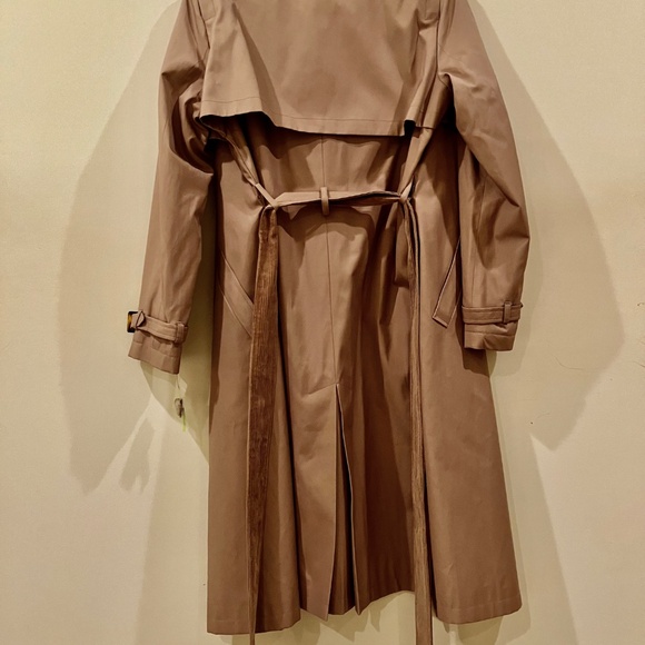 NEW Sam Edelman Double Breasted Belted Tan Trench Coat Cotton Blend L - Picture 8 of 13